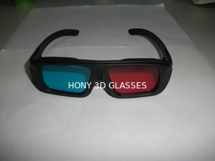 Plastikowe okulary 3D z czerwonego plastiku ABS z soczewkami PET o grubości 0,16 mm